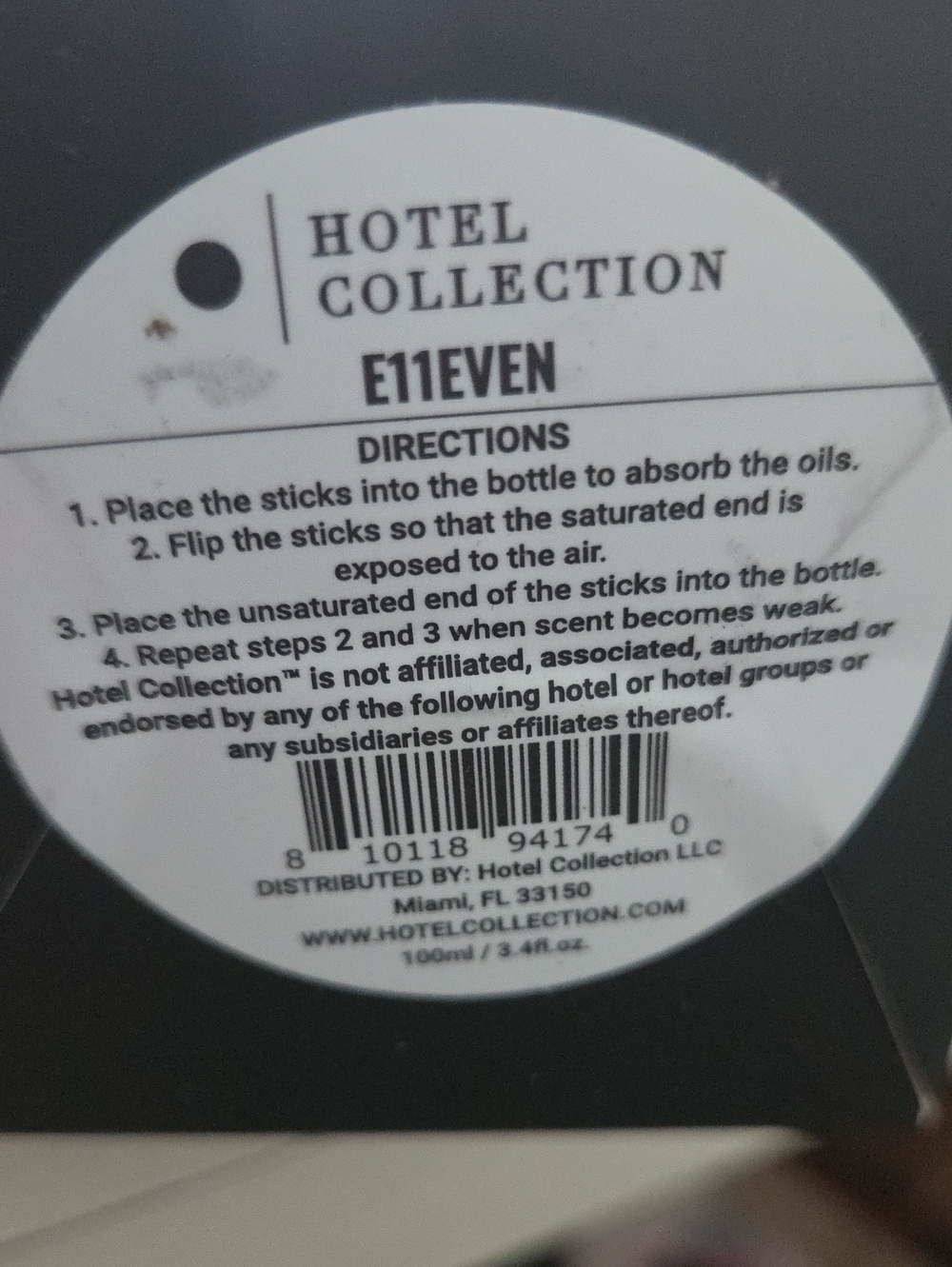 Hotel Collection E11EVEN Reed Diffuser Black & Silver New In Box - Picture 2 of 4